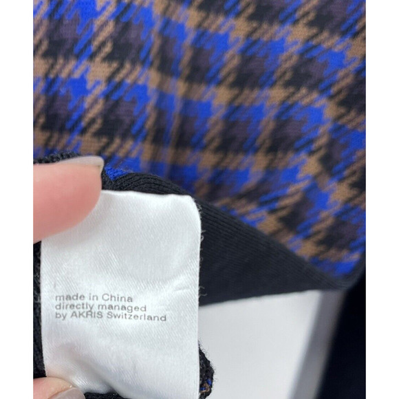 Akris Punto Women's Houndstooth 100% Wool Lightweight Crewneck Sweater Size 4/6 - Picture 7 of 7